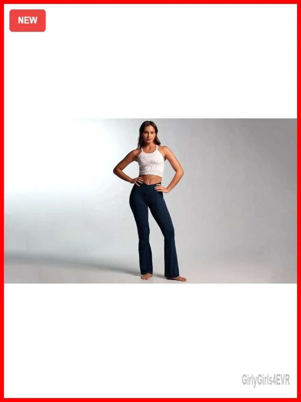 Buttery Soft V High Waist Crossover Flare Leggings with Back Pocket Yoga Pants